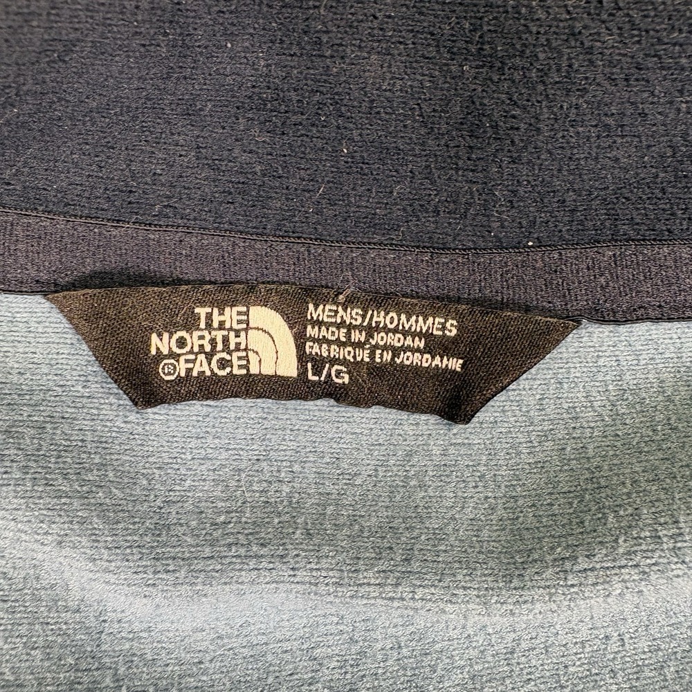 The North Face NF0A37JU Mens Large Blue Gray Textured Fleece Full Zip Jacket - Picture 5 of 8
